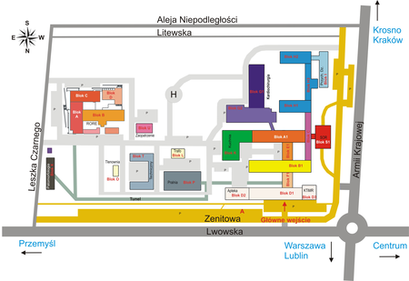 Mapa budynków Szpitala