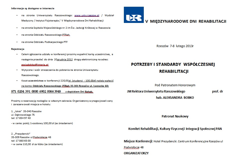PROGRAM ZEBRA NAUKOWO-SZKOLENIOWYCH.