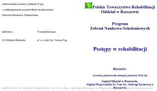 PROGRAM ZEBRA NAUKOWO-SZKOLENIOWYCH.